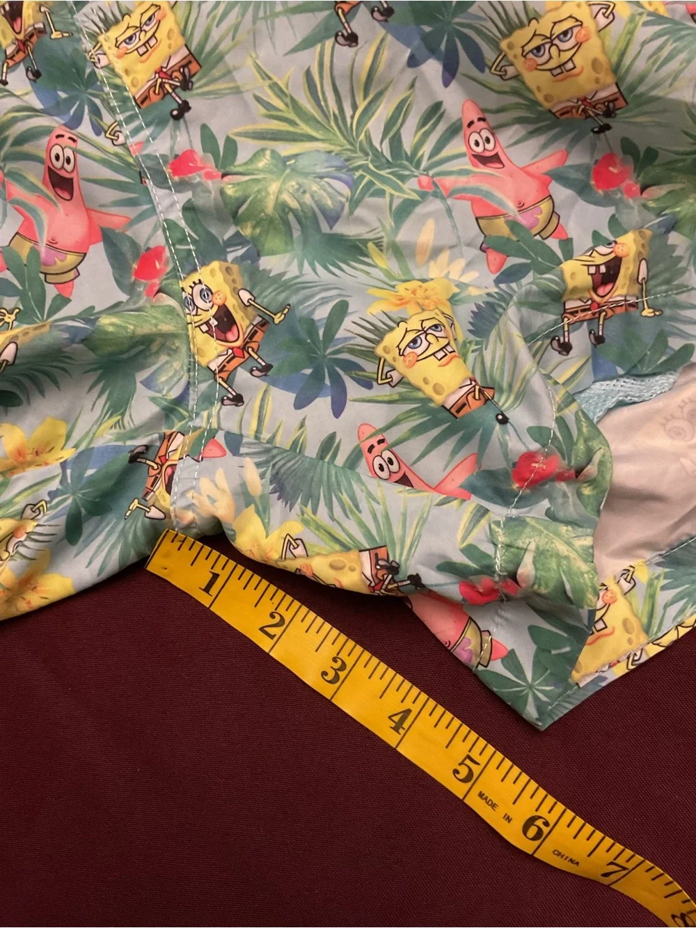 H&M Light Blue SpongeBob & Patrick Tropical Swim Trunks